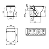 Чаша унитаза напольного под скрытый бачок Ideal Standard Tesi T007701