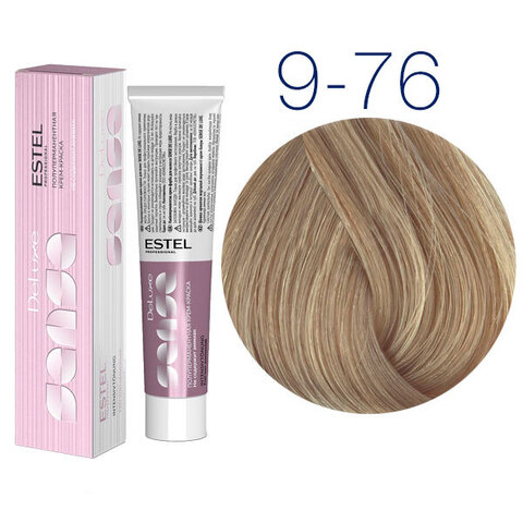 Estel Professional DeLuxe Sense 9-76 (Блондин коричнево-фиолетовый) - Полуперманентная крем-краска для волос