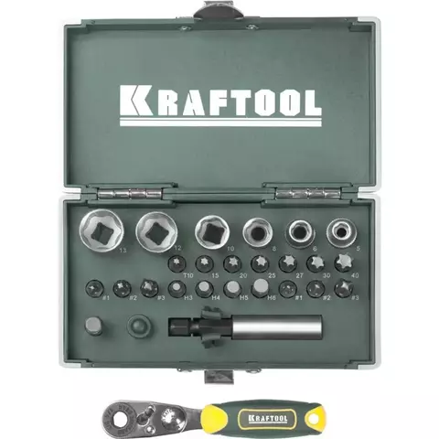 KRAFTOOL  X-Drive 26 шт, Набор кованых торсионных бит (26065-H26)