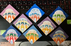 магниты деревянные с ручной росписью на холодильник "Усадьба Севастьянова", "300 лет Екатеринбургу.