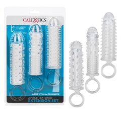 Набор из 3 прозрачных насадок 3 Piece Textured Extension Set - 