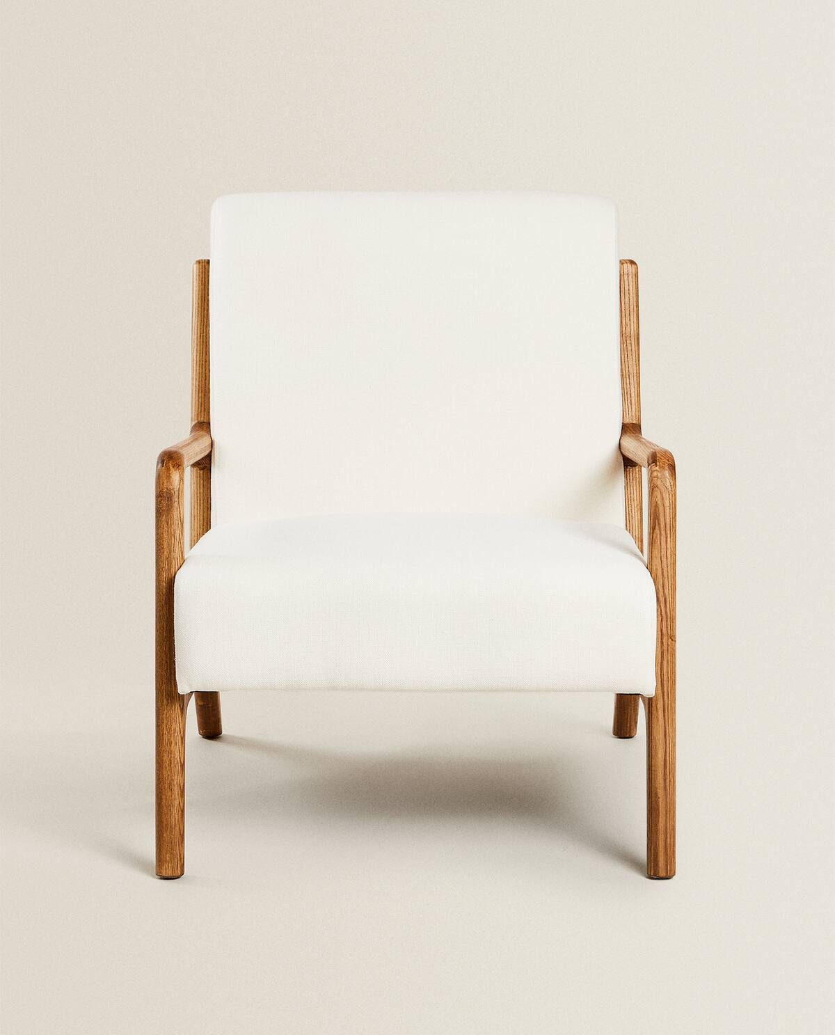 Zara Home - the Ash Wood Armchair with Linen Upholstery
