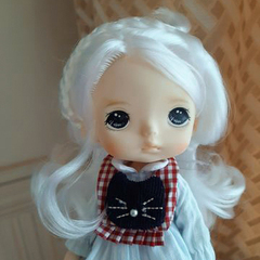 Волосы для кукол, трессы кудри Premium, цвет Белый блонд, 13-15 см*1 метр., набор 2 шт