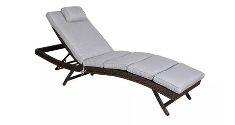 Шезлонг плетеный 4sis Лиссабон коричневый