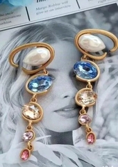 Серьги длинные OSCAR DE LA RENTA с подвесками