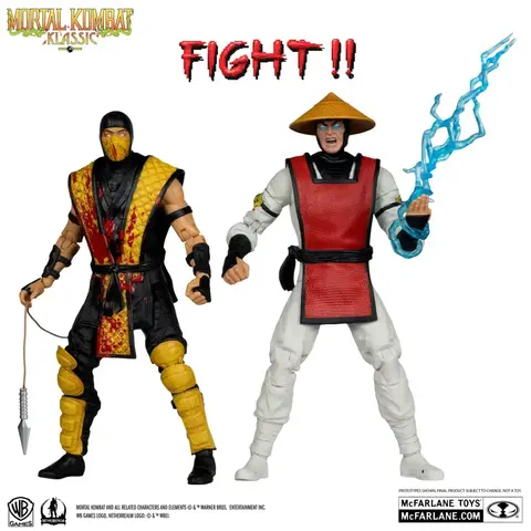 Фигурки Скорпион против Рейдена из игры Мортал Комбат Классик Mcfarlane