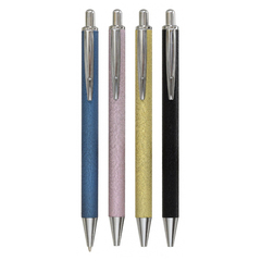 Ручка шариковая, автоматическая, Basir, синие чернила, металлическая, цветной корпус, 12 шт