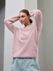 Розовый джемпер из шерсти альпаки