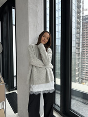 Джемпер альпака светло-серый