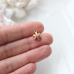 Подвеска Снежинка 12*8 мм, позолота, П104