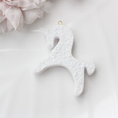 Подвеска Лошадка, хохлома, рельеф 50*45 мм, S006