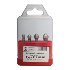 Набор зенковок 90° 6,3-12мм 3z HSSE-Co5 4шт Bucovice(CzTool) 740801