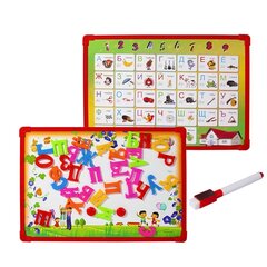 
          Доска магнитно-маркерная Alingar, 250х350 мм, "Алфавит", магнитный алфавит, маркер с губкой, 2 магнита, ассорти