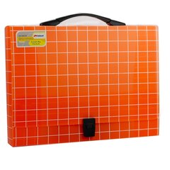 
          Папка-портфель на застежке Sahand, А4 360х265х40 мм, пластиковая, 800 мкм, ассорти, матовая, рисунок карман для визитки, "Square"