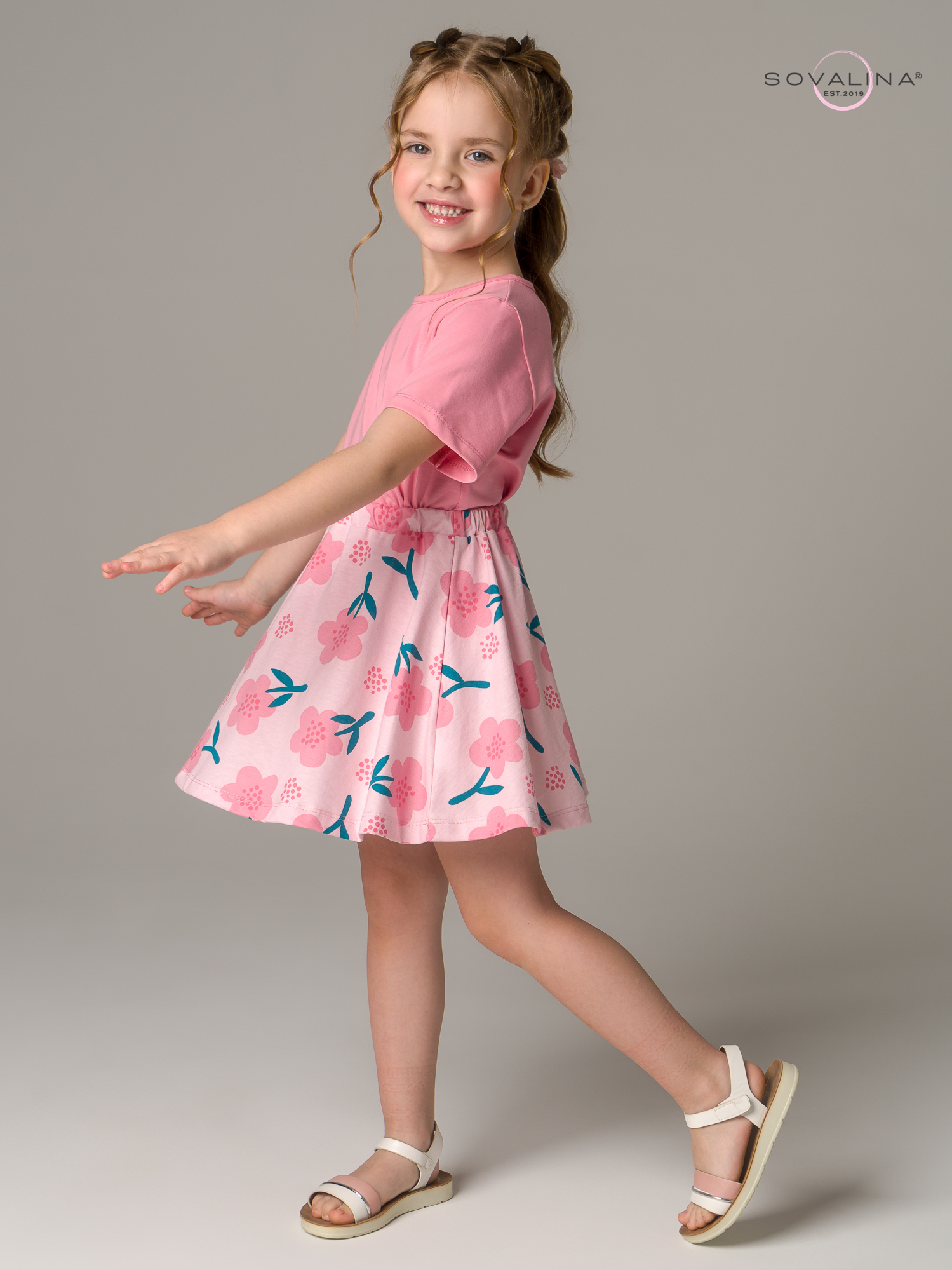 Костюм Мальвина SG роза-незабудки на пудре