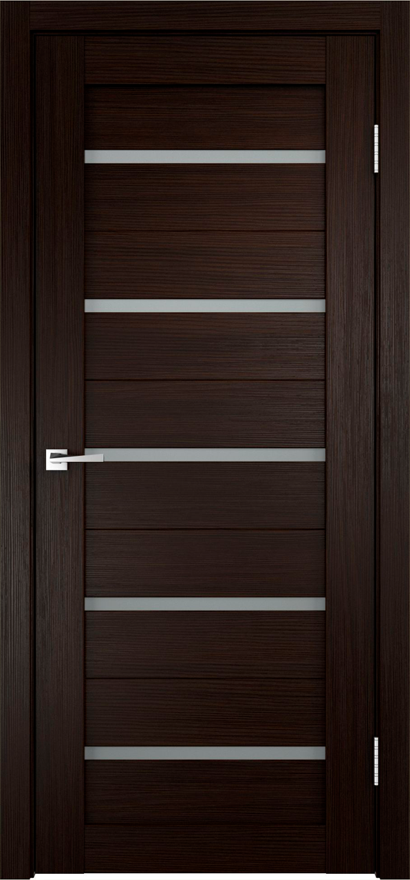 Дверь межкомнатная Велдорис Дуплекс, цвет венге, экошпон, стекло мателюкс