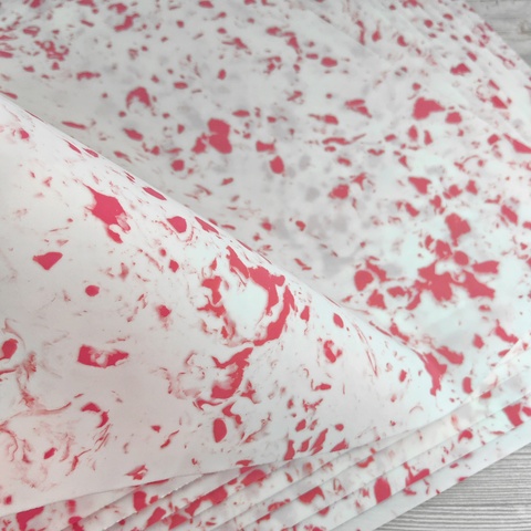 Фоамиран зефирный Мрамор-красный. Толщина 2,0 мм, Размер 1х2м/2м²