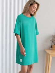 Платье из премиального хлопка с вышивкой на рукаве  D42.090 (130876)