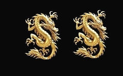 Силиконовый молд № 0282 Китайский дракон правый