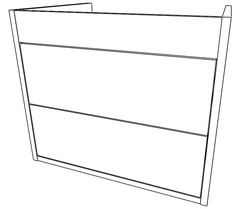 Тумба подвесная Форта (Forta) B2 Белый Домино под умывальник 