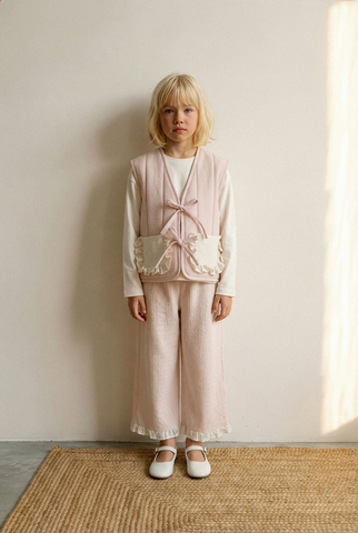 Жилет в розовую полоску