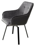 фото 4 Стул MAVERICK 360 град. поворот. BLUVEL-14 GREY/ черный каркас, М-City на profcook.ru