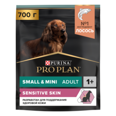 Pro Plan сухой корм для собак мелк/карл с чувствительной кожей (лосось, рис) 700 г
