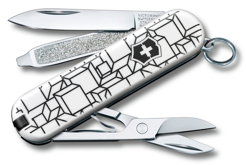 Нож-брелок Victorinox Classic LE 2021, 58 мм, 7 функций, Cubic Illusion