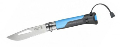 Нож складной перочинный Opinel Outdoor Earth №08 8VRI, 190 mm, голубой/серый (001576)