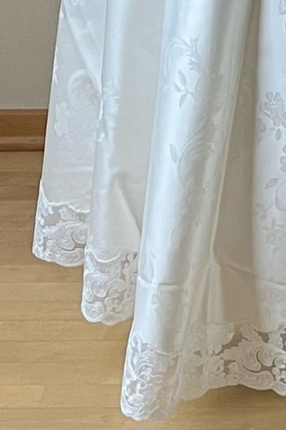 Скатерть 220 и 12 салфеток Palombella Svezia Pizzo-3 сливочные