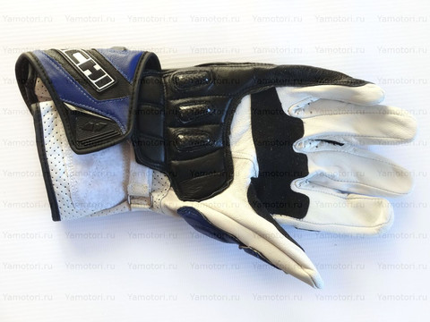 Мотоперчатки кожаные RS Taichi NXT047, бело-синие