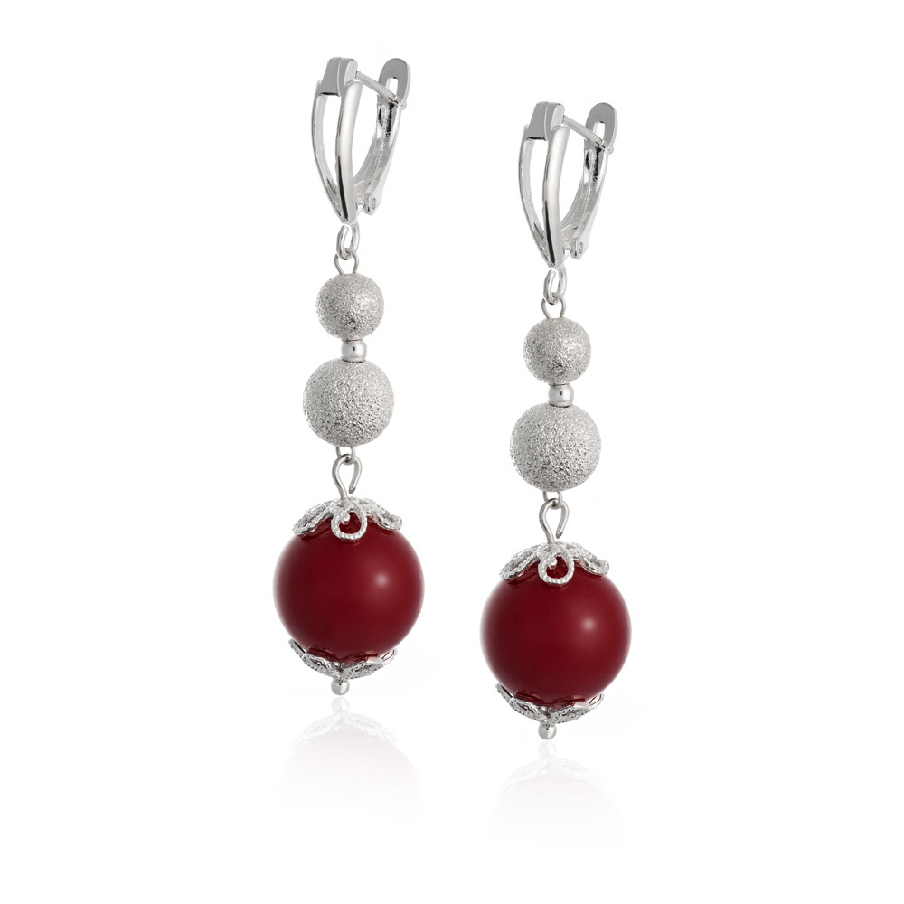 Серьги из коралла