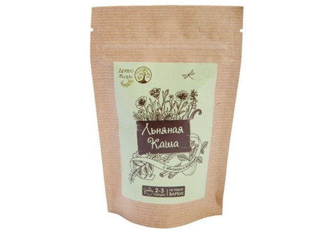 Льняная каша с яблоком и корицей ТМ Древо Жизни, 100г