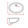 ArtCeram WASHBASINS DIANA  Раковина встраиваемая снизу 57х40 см, без отв под смеситель, без крепежа ACA001, цвет белый. DIL001 01 00