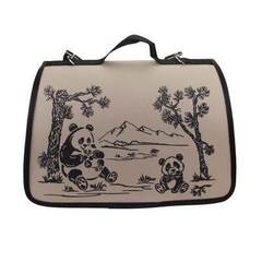 Dogman сумка-переноска Лира №3 бежевая панда 43*27*27см