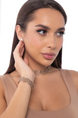 Комплект чокер + браслет (капучино) А18 LT Collection