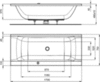 Ванна прямоугольная 170X75 см Ideal Standard Connect Duo E019701