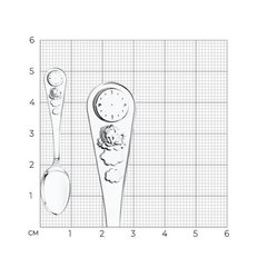 2301010004- Ложка детская из серебра на первый зубик 