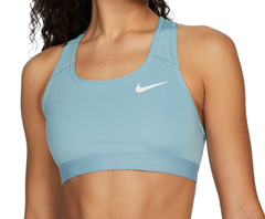 Бюстгальтер спортивный Nike Dri-Fit Swoosh Band Bra Non Pad - worn blue/worn blue/white