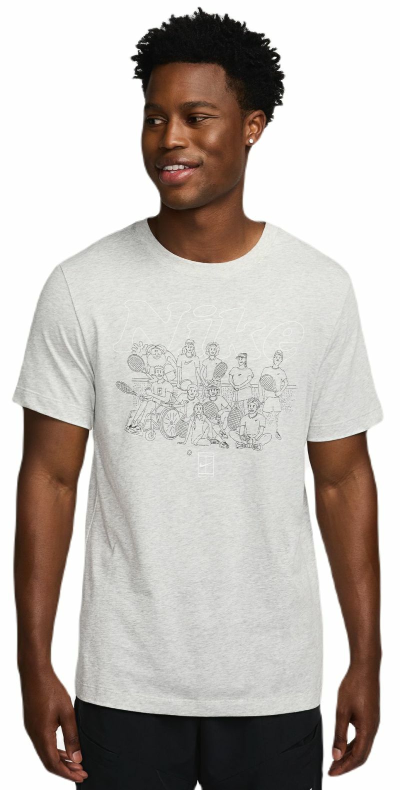 Nike dri fit grey t shirt hot sale