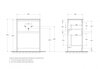 BelBagno KRAFT39-500/390-2C-PIA-BO KRAFT 39 База под раковину напольная с фрезерованными ручками по всей длине фасада с двумя выкатными ящиками, Bianco Opaco, 505х390x840