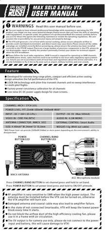 Видеопередатчик FPV RUSHFPV MAX SOLO VTX 5.8G 2.5W 48ch