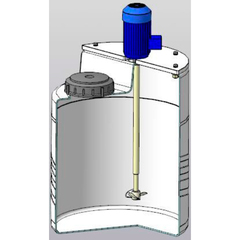 Емкость дозировочная 60 белый с пропеллерной мешалкой ЭкоПром Дозировочные вертикальная (472x472x580см;13кг;Белый) - арт.557287
