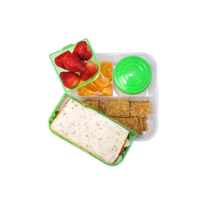 Ланч-бокс с баночкой Sistema "Bento TO GO", многосекционный, 1,25 л, цвет Зеленый