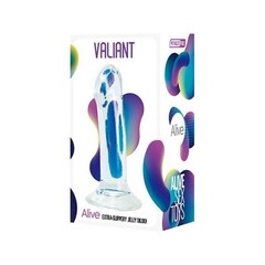 Фаллоимитатор Valiant Jelly прозрачный от Alive (16×4,5 см)