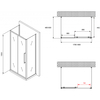 Abber Schwarzer Diamant AG30180BH-S50B-S50B Душевой уголок, 180x50x195