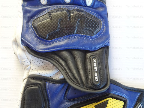 Мотоперчатки кожаные RS Taichi NXT047, бело-синие