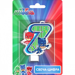 Свеча цифра №7_PJ Masks