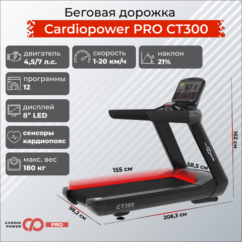 Беговая дорожка CardioPower PRO CT300