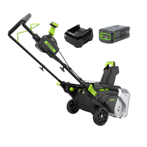 Снегоуборщик аккумуляторный Greenworks 82SN22 Арт. 2603307UH, 82V, 56 см, бесщеточный, c 1хАКБ 8АЧ и ЗУ
